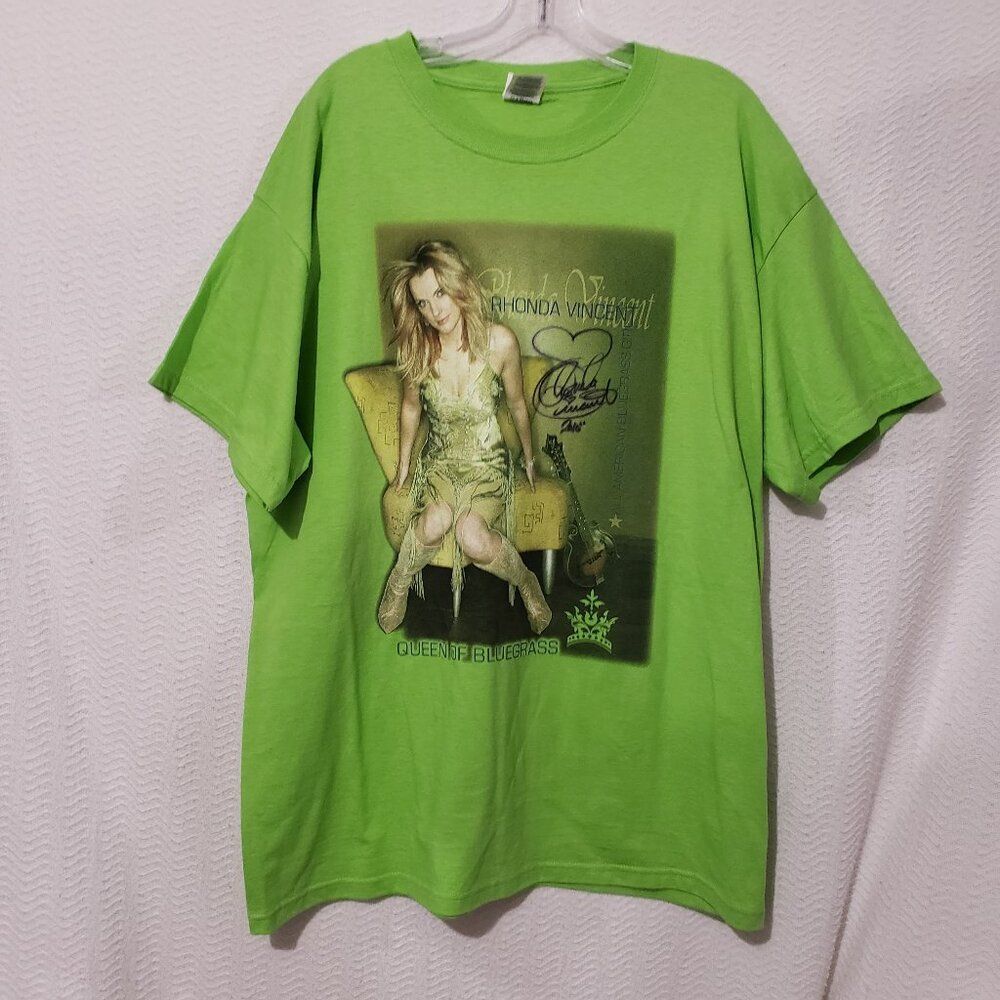 Rare Rhonda Vincent Green All American Bluegras Girl Unisex T-Shirt Delta XL